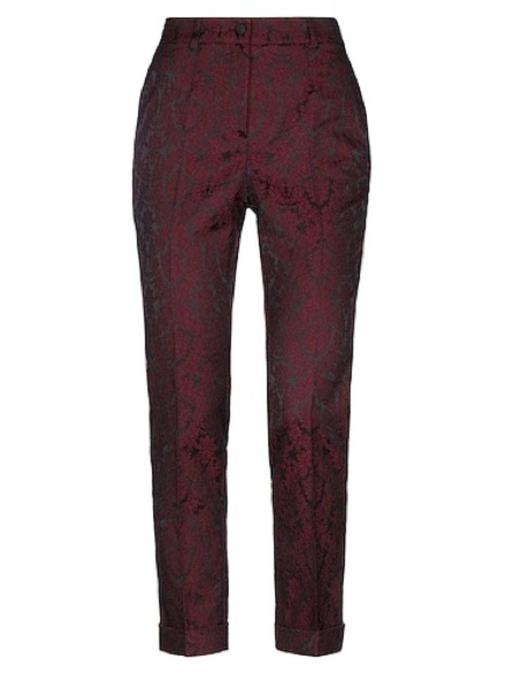 Dolce & Gabbana Women’s Burgundy Jacquard Trousers